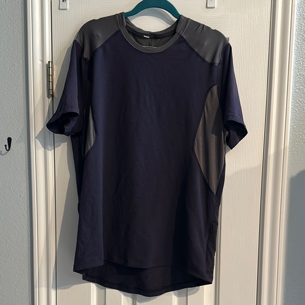 lululemon athletica dark plum and Gray Short Sleeve Tee